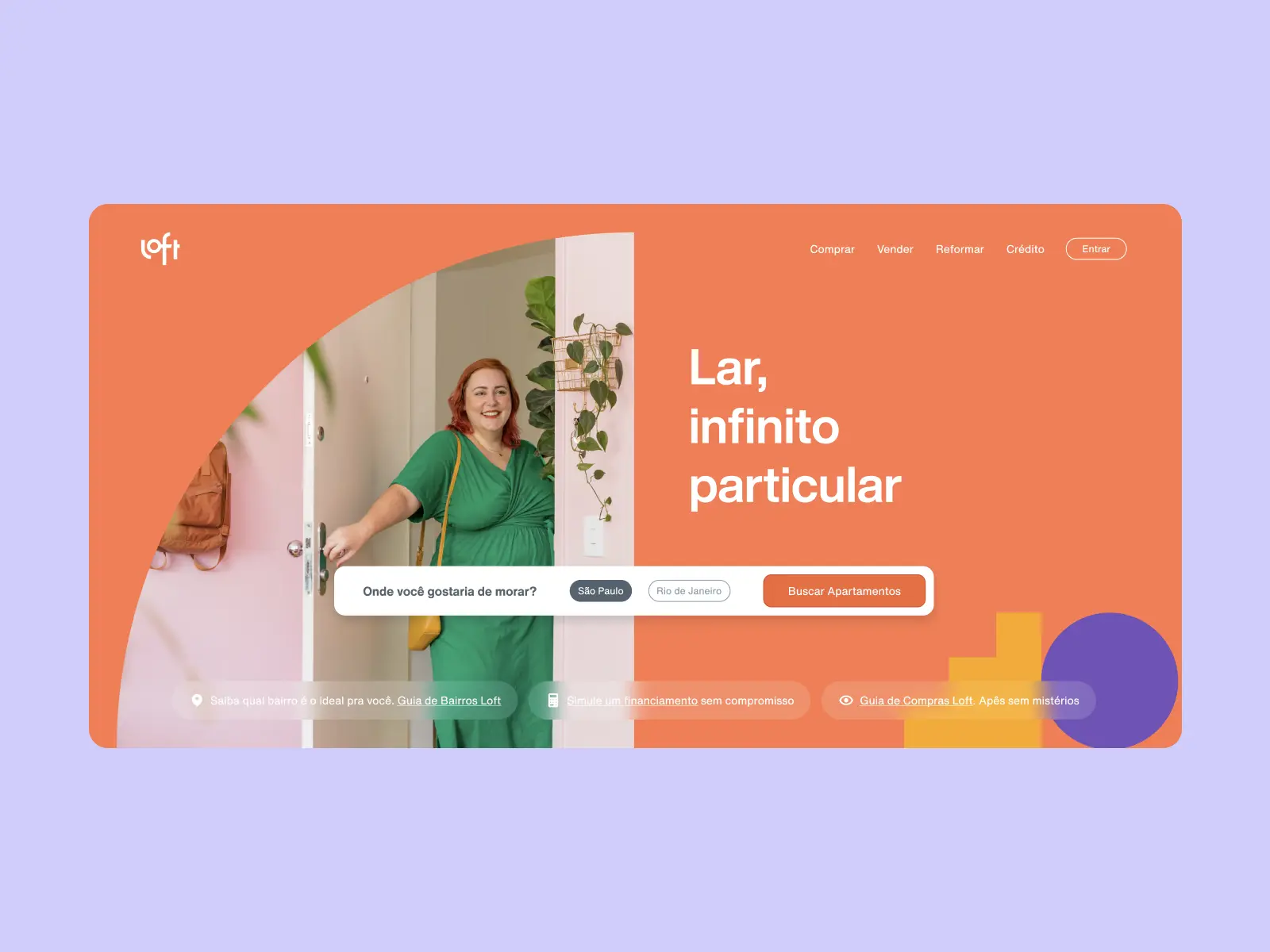 Site da Loft: Lar, infinito particular
