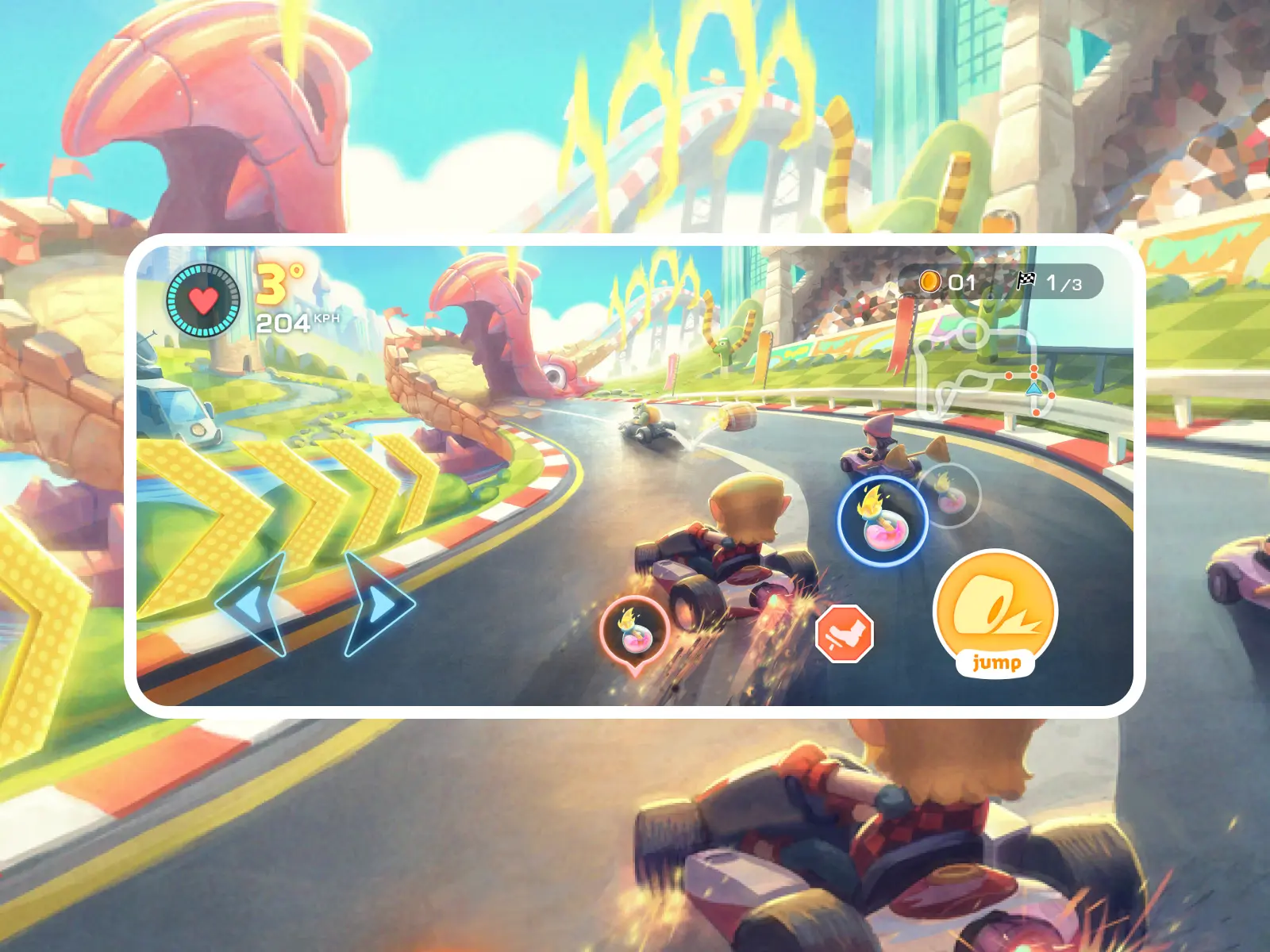 Cena de jogo de corrida mobile da Wildlife