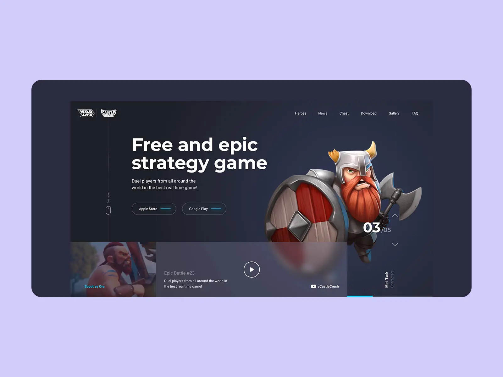 Site de jogo de estratégia da Wildlife